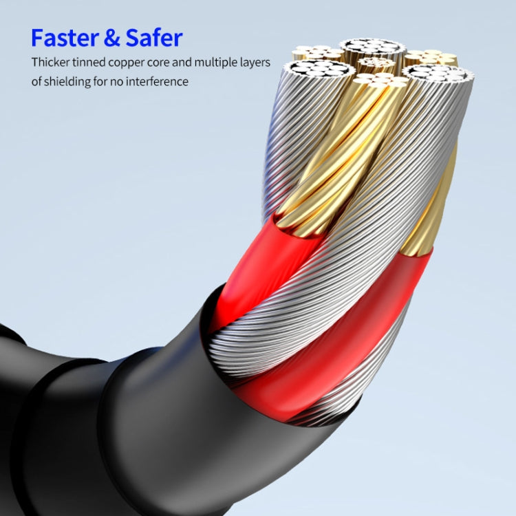 ENKAY 2.4A USB to 8 Pin Fast Charging Data Silicone Cable with LED Display, Length:1m(Black) - free shipping - PMC Jewellery - Order now!
