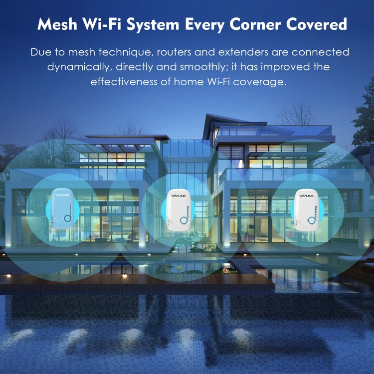 WAVLINK WS-WN576A2 AC750 Household WiFi Router Network Extender Dual Band Wireless Repeater, Plug:UK Plug - Wireless Routers by WAVLINK | Online Shopping South Africa | PMC Jewellery | Buy Now Pay Later Mobicred