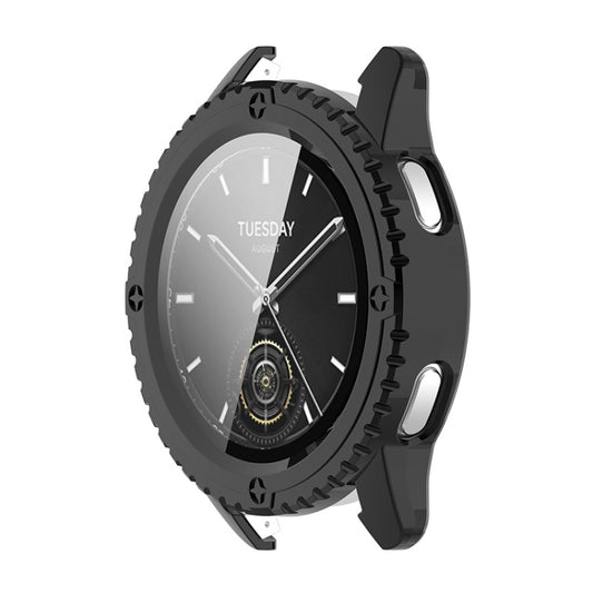 For Xiaomi Watch S3 ENKAY Hat-Prince Full Coverage PC + Tempered Glass Film Integrated Watch Case(Black) - Watch Cases by ENKAY | Online Shopping South Africa | PMC Jewellery | Buy Now Pay Later Mobicred
