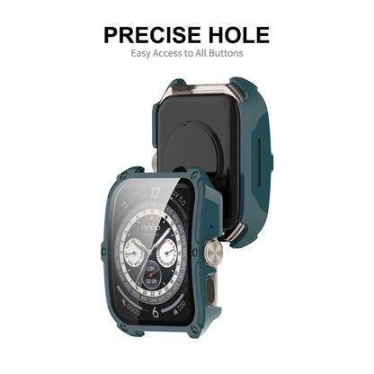 For OPPO Watch 4 Pro ENKAY Hat-Prince Full Coverage PC + Tempered Glass Film Integrated Watch Case(Dark Green) - Watch Case by ENKAY | Online Shopping South Africa | PMC Jewellery | Buy Now Pay Later Mobicred