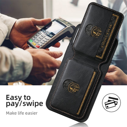 For iPhone 16 Pro Max Suteni H02 Leather Wallet Stand Back Phone Case(Black) - iPhone 16 Pro Max Cases by Suteni | Online Shopping South Africa | PMC Jewellery | Buy Now Pay Later Mobicred