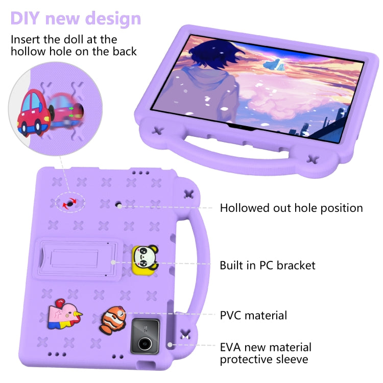 For DOOGEE T30 Pro 11 2023 Handle Kickstand Children EVA Shockproof Tablet Case(Light Purple) - Others by PMC Jewellery | Online Shopping South Africa | PMC Jewellery | Buy Now Pay Later Mobicred