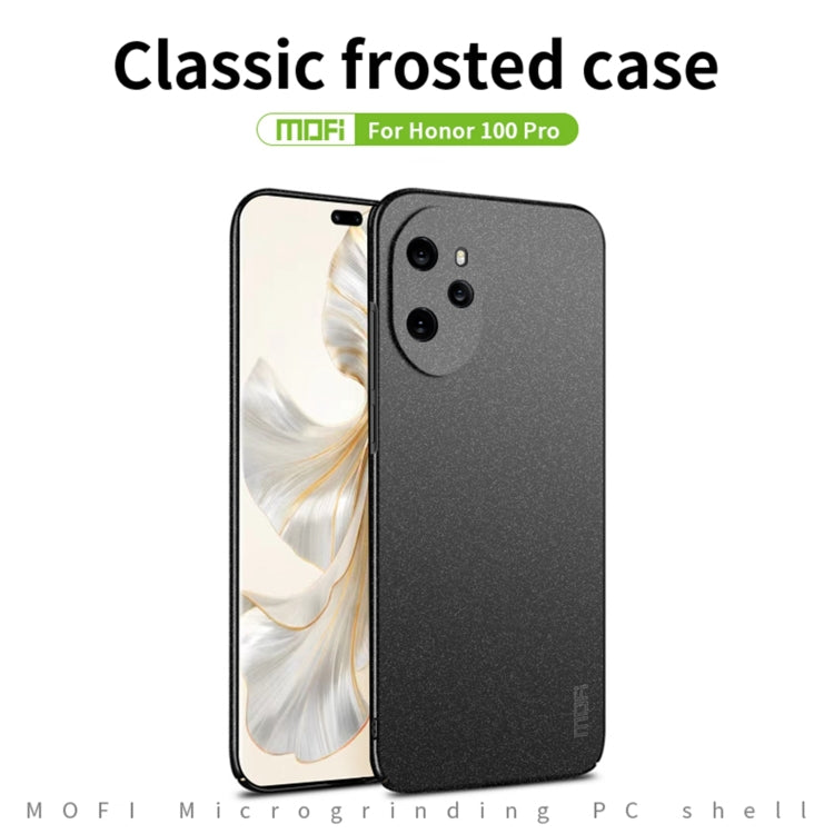 For Honor 100 Pro MOFI Fandun Series Frosted PC Ultra-thin All-inclusive Phone Case(Gray) - Honor Cases by MOFI | Online Shopping South Africa | PMC Jewellery