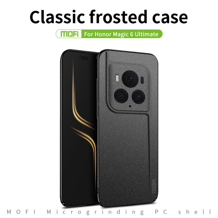 For Honor Magic6 Ultimate MOFI Fandun Series Frosted PC Ultra-thin All-inclusive Phone Case(Gray) - Honor Cases by MOFI | Online Shopping South Africa | PMC Jewellery | Buy Now Pay Later Mobicred