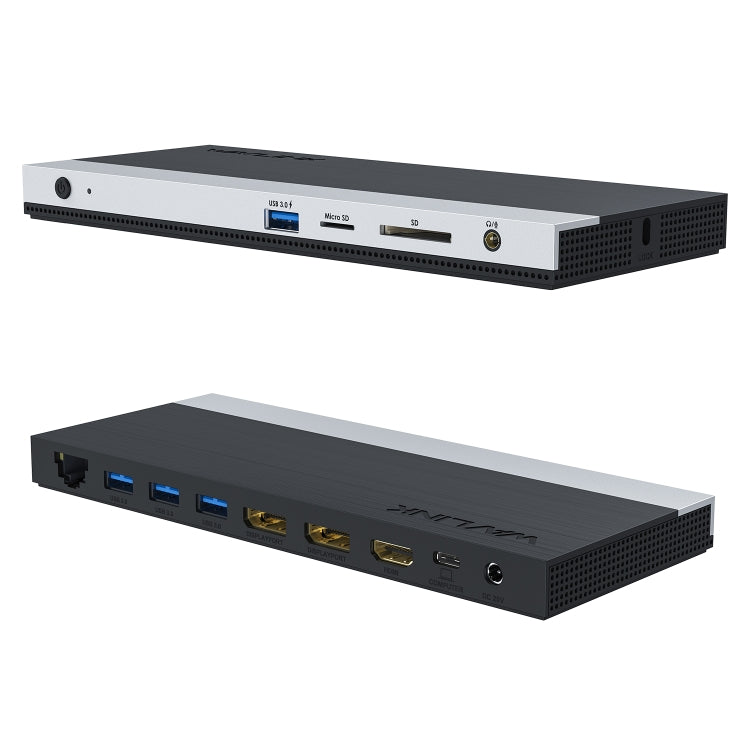 WAVLINK WL-UMD01 USB3.0 Splitter Docking Station Gigabit Ethernet / DP / HD Cable Converter(EU Plug) - free shipping - PMC Jewellery - Order now!