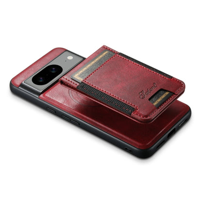 For Google Pixel 8 Pro Suteni H17 Oil Eax Leather Detachable Wallet Phone Case(Red) - Google Cases by Suteni | Online Shopping South Africa | PMC Jewellery | Buy Now Pay Later Mobicred