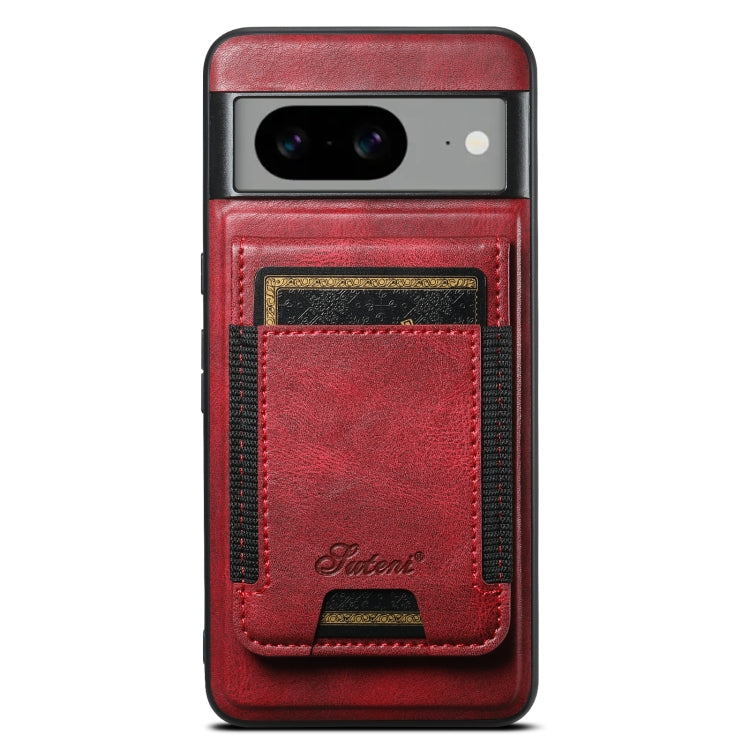 For Google Pixel 6 Suteni H17 Oil Eax Leather Detachable Wallet Phone Case(Red) - Google Cases by Suteni | Online Shopping South Africa | PMC Jewellery | Buy Now Pay Later Mobicred