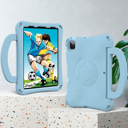 For iPad Pro 11 2024 Handle Football Shaped EVA Shockproof Tablet Case(Light Blue) - iPad Pro 11 2024 Cases by PMC Jewellery | Online Shopping South Africa | PMC Jewellery | Buy Now Pay Later Mobicred