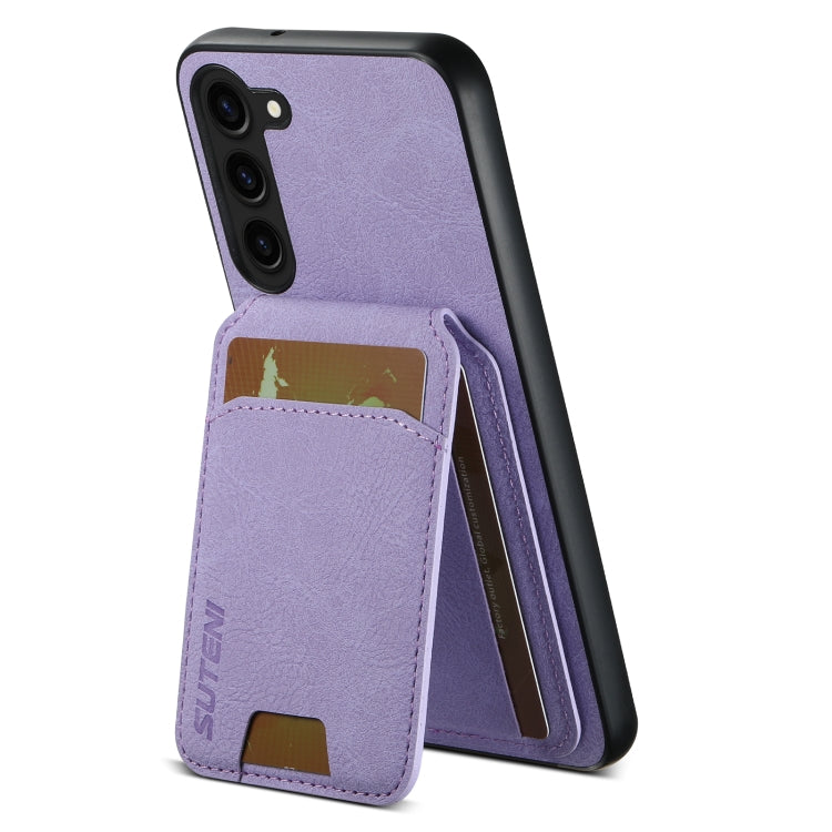 For Samsung Galaxy S24+ 5G Suteni H02 Litchi Leather Card Wallet Stand Back Phone Case(Purple) - Galaxy S24+ 5G Cases by Suteni | Online Shopping South Africa | PMC Jewellery | Buy Now Pay Later Mobicred