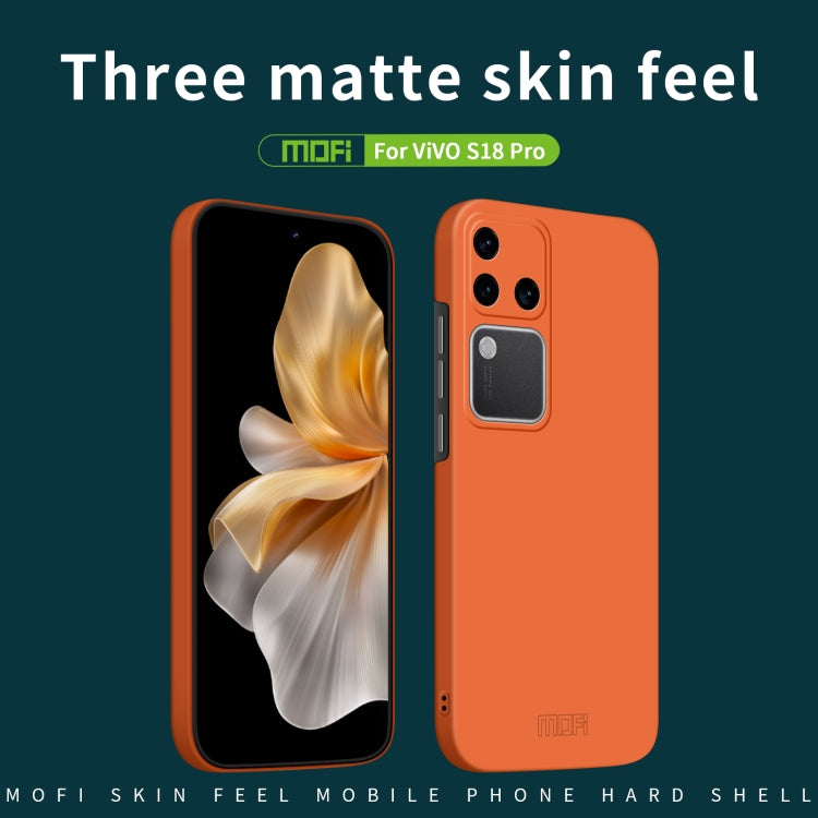 For vivo S18 Pro MOFI Qin Series Skin Feel All-inclusive PC Phone Case(Green) - S18 Pro Cases by MOFI | Online Shopping South Africa | PMC Jewellery