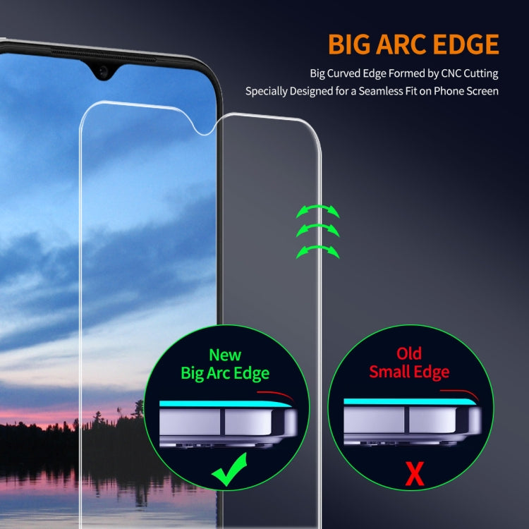 For OPPO A18 / A38 5pcs ENKAY 9H Big Arc Edge High Aluminum-silicon Tempered Glass Film - A18 Tempered Glass by ENKAY | Online Shopping South Africa | PMC Jewellery | Buy Now Pay Later Mobicred
