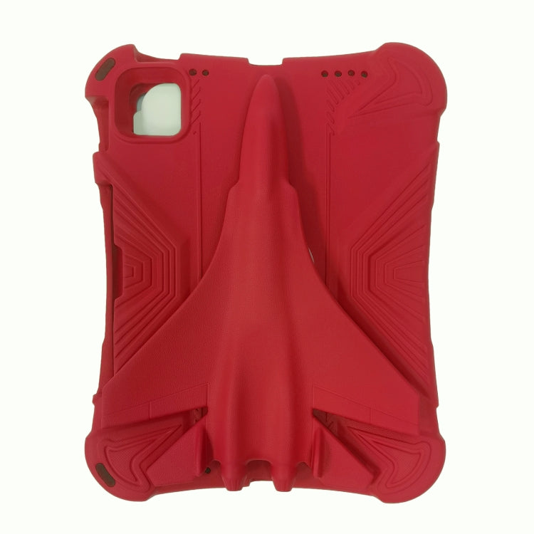 For iPad Air 11 2025 / 2024 360 Rotation Aircraft Holder EVA Shockproof Tablet Case(Red) - iPad Air 11 2025 / 2024 Cases by PMC Jewellery | Online Shopping South Africa | PMC Jewellery | Buy Now Pay Later Mobicred