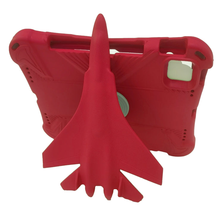 For iPad Air 11 2024 360 Rotation Aircraft Holder EVA Shockproof Tablet Case(Red) - iPad Air 11 2024 Cases by PMC Jewellery | Online Shopping South Africa | PMC Jewellery | Buy Now Pay Later Mobicred