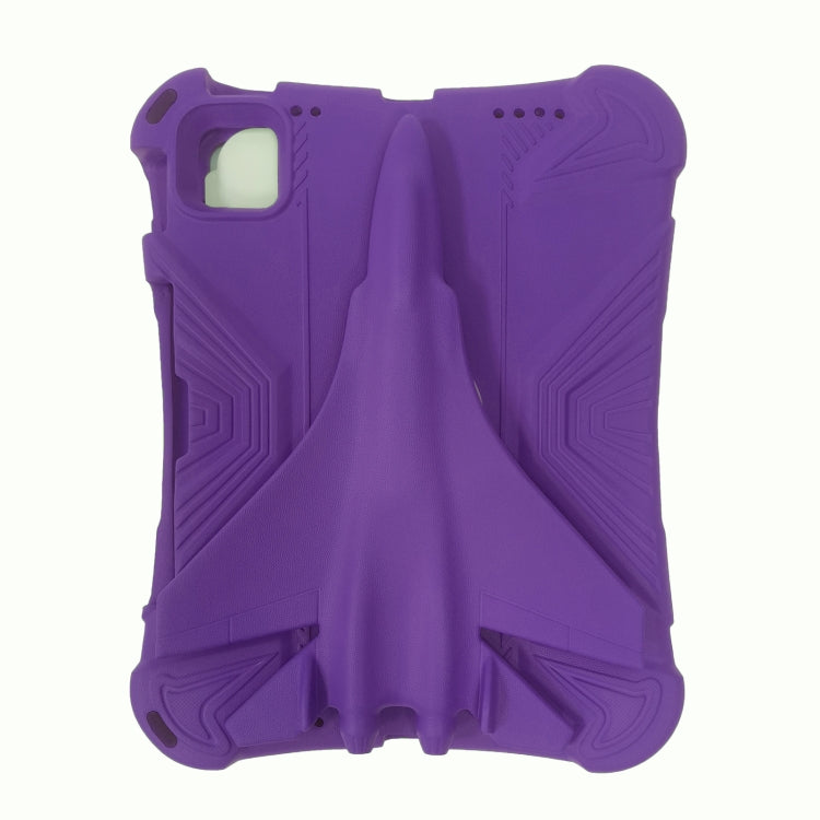 For iPad Air 11 2025 / 2024 360 Rotation Aircraft Holder EVA Shockproof Tablet Case(Purple) - iPad Air 11 2025 / 2024 Cases by PMC Jewellery | Online Shopping South Africa | PMC Jewellery | Buy Now Pay Later Mobicred