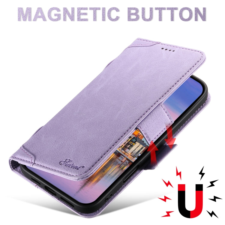 For iPhone 16 Pro Max SUTENI J07 Multifunctional Horizontal Flip Magsafe Leather Phone Case(Purple) - iPhone 16 Pro Max Cases by Suteni | Online Shopping South Africa | PMC Jewellery | Buy Now Pay Later Mobicred