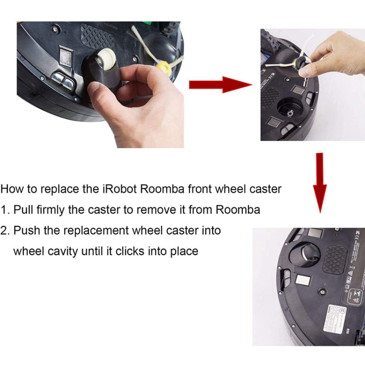 JUNSUNMAY Replacement Wheel Caster Tires for All Series iRobot Vacuum Cleaner - For iRobot Accessories by JUNSUNMAY | Online Shopping South Africa | PMC TechLife | Buy Now Pay Later Mobicred