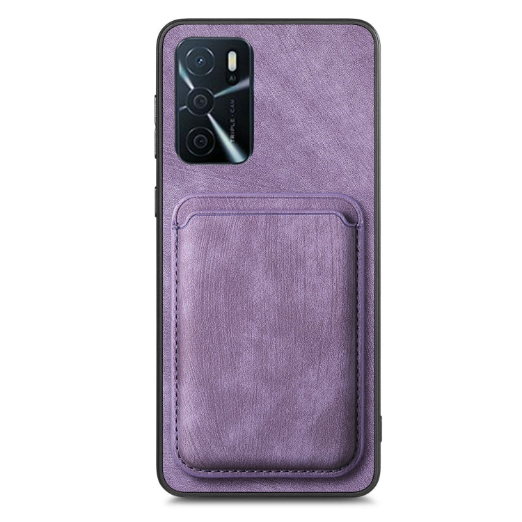 For OPPO K11 5G Retro Leather Card Bag Magnetic Phone Case(Purple) - OPPO Cases by PMC Jewellery | Online Shopping South Africa | PMC Jewellery | Buy Now Pay Later Mobicred