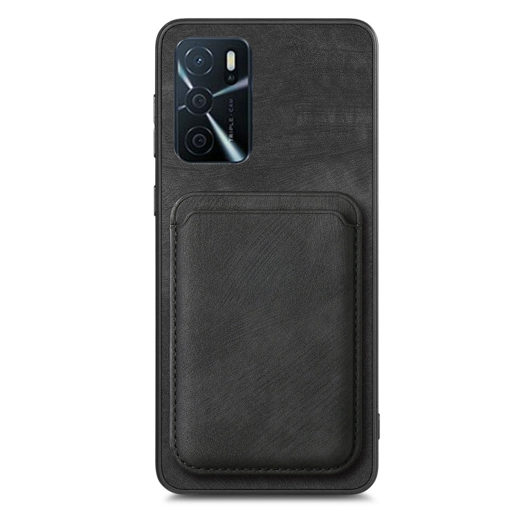 For OPPO Reno10 Pro+ Retro Leather Card Bag Magnetic Phone Case(Black) - OPPO Cases by PMC Jewellery | Online Shopping South Africa | PMC Jewellery | Buy Now Pay Later Mobicred