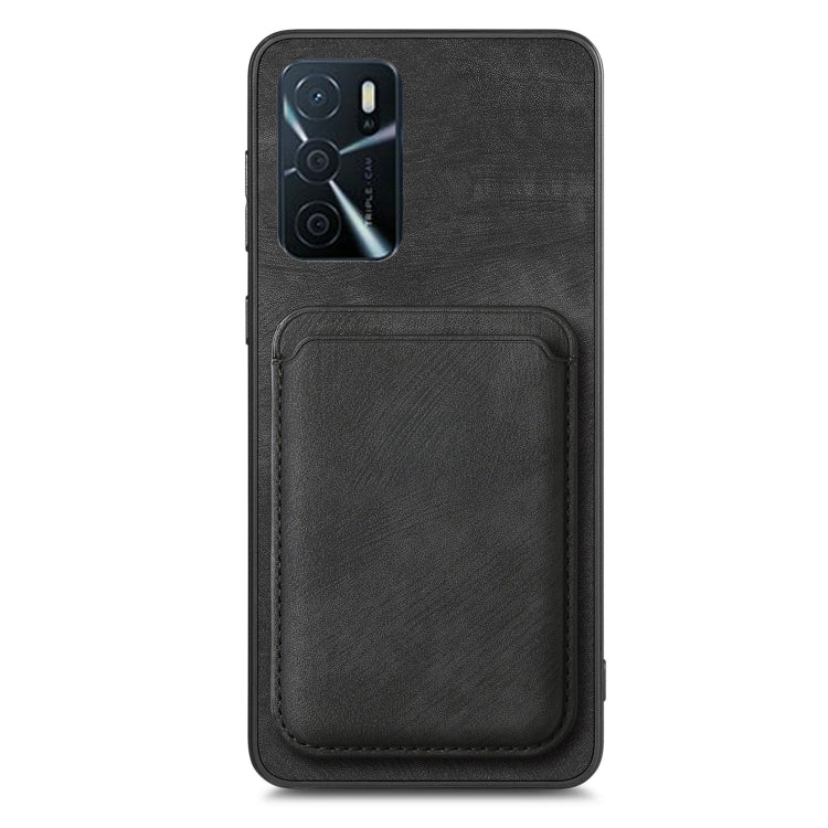 For OPPO Find X5 Retro Leather Card Bag Magnetic Phone Case(Black) - OPPO Cases by PMC Jewellery | Online Shopping South Africa | PMC Jewellery | Buy Now Pay Later Mobicred