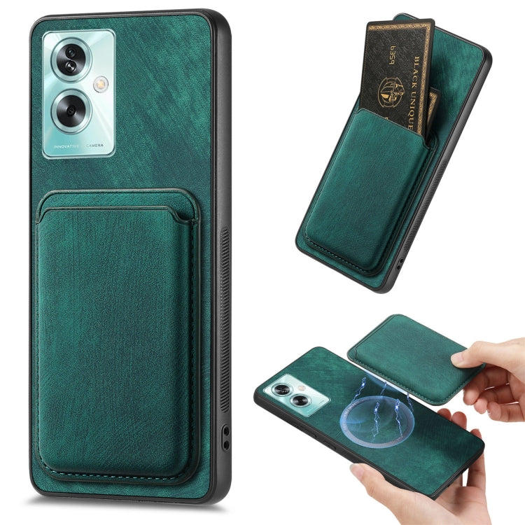 For OPPO A79 5G Retro Leather Card Bag Magnetic Phone Case(Green) - OPPO Cases by PMC Jewellery | Online Shopping South Africa | PMC Jewellery | Buy Now Pay Later Mobicred