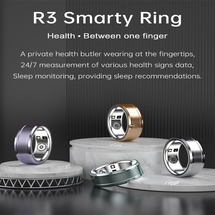 R3 SIZE 18 Smart Ring, Support Heart Rate / Blood Oxygen / Sleep Monitoring(White) - Smart Rings / Smart Telephones by PMC Jewellery | Online Shopping South Africa | PMC Jewellery