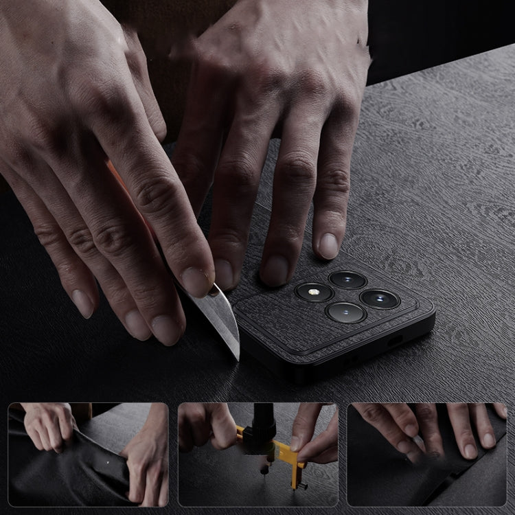 For Xiaomi Redmi K70 Tree Bark Leather Shockproof Phone Case(Grey) - Xiaomi Cases by PMC Jewellery | Online Shopping South Africa | PMC Jewellery | Buy Now Pay Later Mobicred