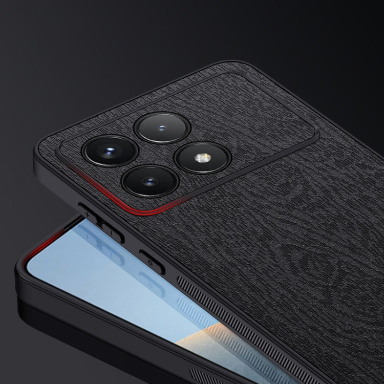 For Xiaomi Redmi K70 Tree Bark Leather Shockproof Phone Case(Grey) - Xiaomi Cases by PMC Jewellery | Online Shopping South Africa | PMC Jewellery | Buy Now Pay Later Mobicred