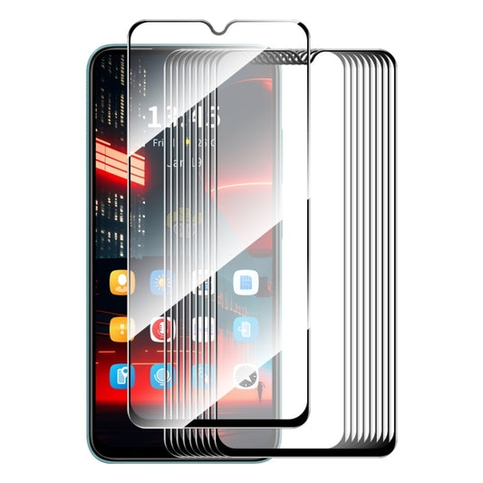 For OPPO A17 4G 10pcs ENKAY Full Glue High Aluminum-silicon Tempered Glass Film - OPPO Tempered Glass by ENKAY | Online Shopping South Africa | PMC Jewellery | Buy Now Pay Later Mobicred