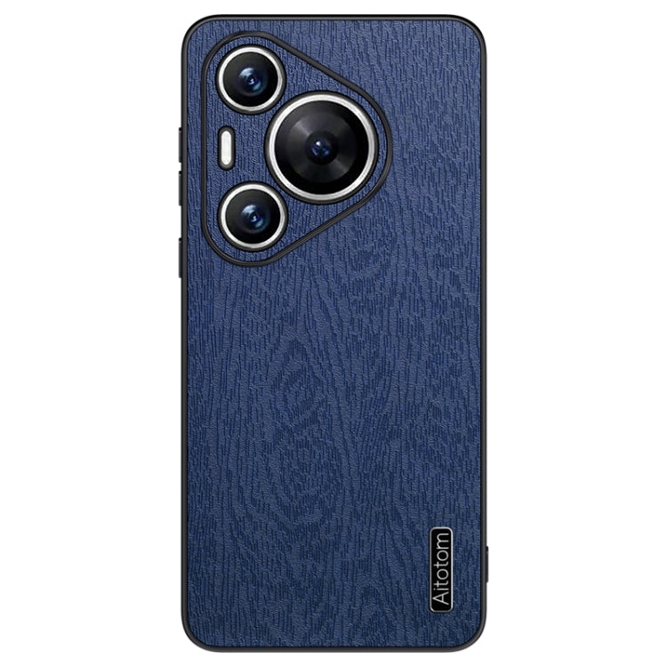 For Huawei Pura 70 Pro Tree Bark Leather Shockproof Phone Case(Blue) - Huawei Cases by PMC Jewellery | Online Shopping South Africa | PMC Jewellery | Buy Now Pay Later Mobicred