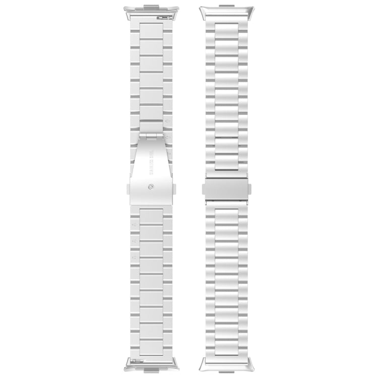 For Redmi Watch 4 Three Bead Stainless Steel Metal Watch Band(Gold) - Watch Bands by PMC Jewellery | Online Shopping South Africa | PMC Jewellery