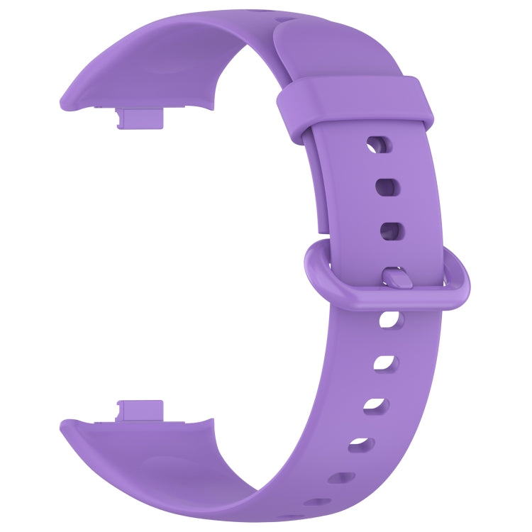 For Redmi Watch 4 Solid Color Colorful Buckle Silicone Watch Band(Purple) - Watch Bands by PMC Jewellery | Online Shopping South Africa | PMC Jewellery