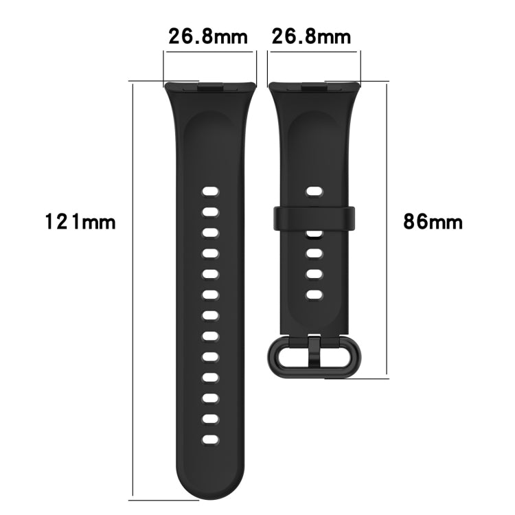 For Redmi Watch 4 Solid Color Colorful Buckle Silicone Watch Band(Coffee) - Watch Bands by PMC TechLife | Online Shopping South Africa | PMC TechLife