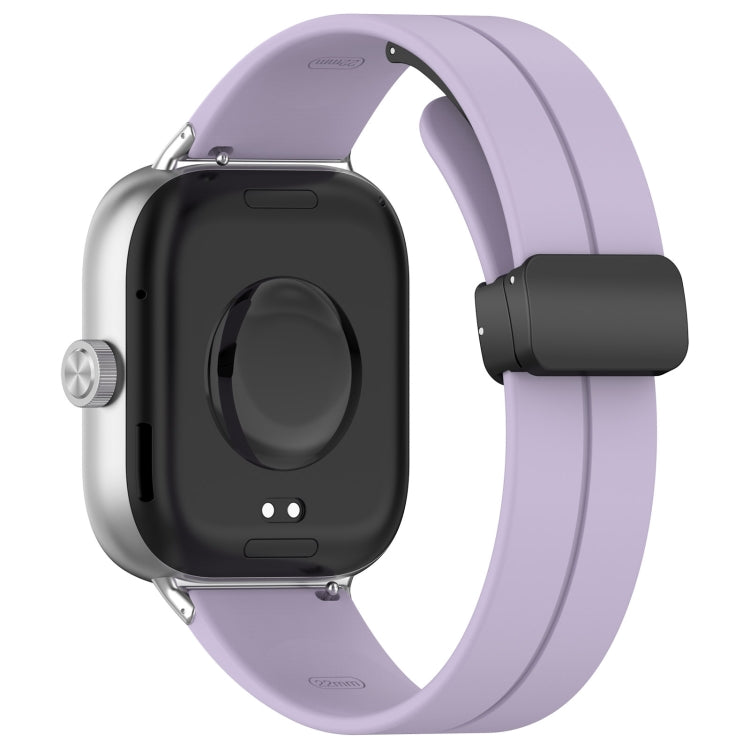 For Xiaomi  Mi Band 8 Pro Groove Folding Magnetic Buckle Silicone Watch Band(Purple) - Watch Bands by PMC Jewellery | Online Shopping South Africa | PMC Jewellery