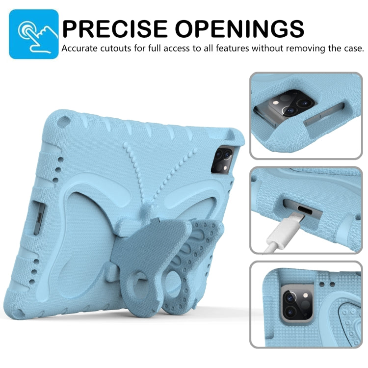 For iPad Pro 11 2024 Butterfly Bracket EVA Shockproof Tablet Case(Light Blue) - iPad Pro 11 2024 Cases by PMC TechLife | Online Shopping South Africa | PMC TechLife | Buy Now Pay Later Mobicred