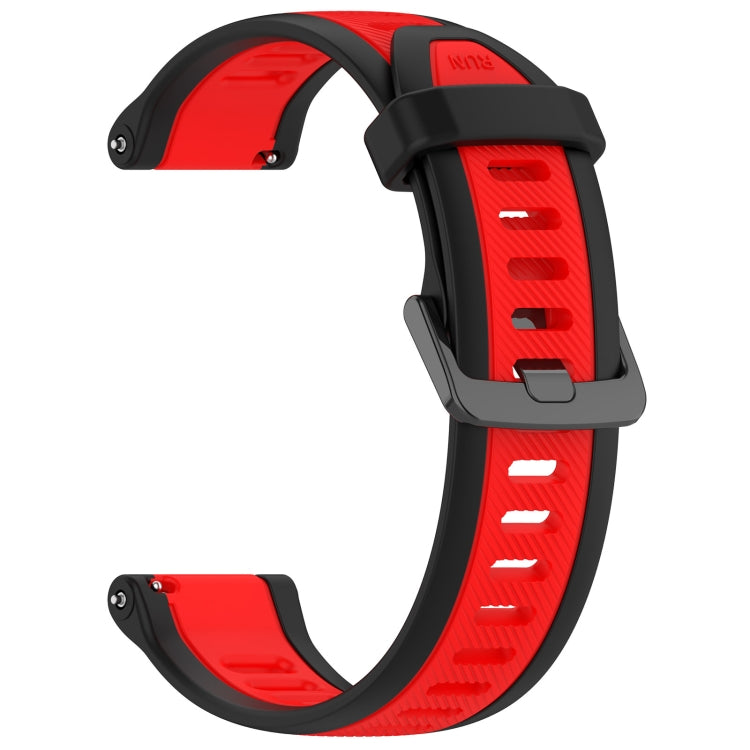 For Amazfit 3 22mm Two-Color Textured Silicone Watch Band(Red+Black) - Watch Bands by PMC TechLife | Online Shopping South Africa | PMC TechLife