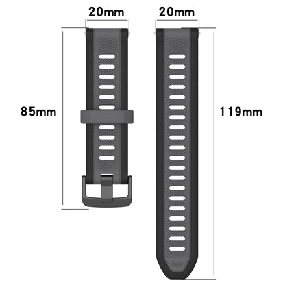 For Amazfit GTS 20mm Two-Color Textured Silicone Watch Band(Green+Black) - Watch Bands by PMC Jewellery | Online Shopping South Africa | PMC Jewellery