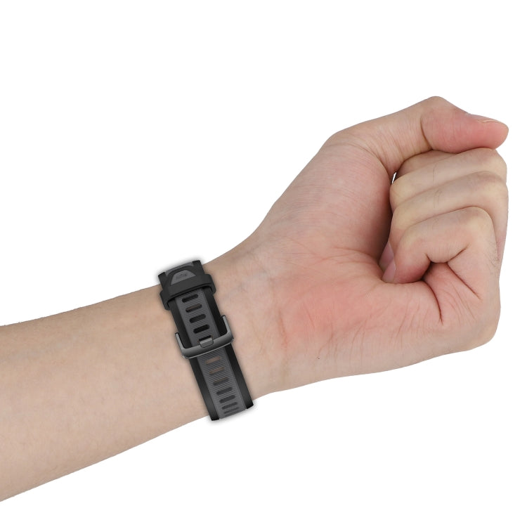 For Amazfit GTS 2 Mini 20mm Two-Color Textured Silicone Watch Band(White+Grey) - Watch Bands by PMC TechLife | Online Shopping South Africa | PMC TechLife