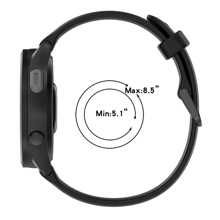 For Garmin Forerunner 255S 18mm Two Color Textured Silicone Watch Band(Green+Black) - Watch Bands by PMC TechLife | Online Shopping South Africa | PMC TechLife