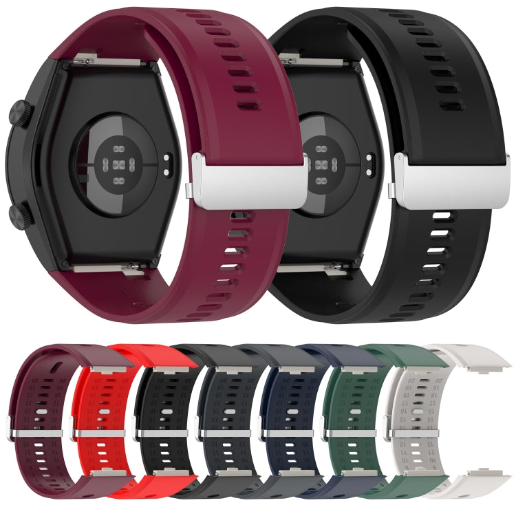 For Xiaomi Watch H1 Blood Pressure Watch Silicone Watch Band(Wine Red) - Watch Bands by PMC Jewellery | Online Shopping South Africa | PMC Jewellery