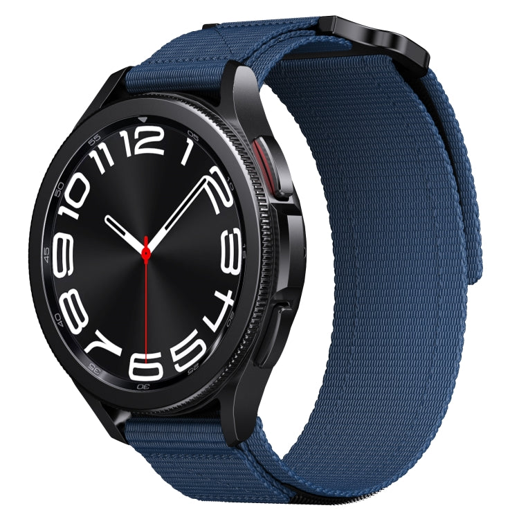 20mm Two Color Nylon Canvas Hook And Loop Fastener Watch Band(Blue+Red) - 20mm Bands by PMC TechLife | Online Shopping South Africa | PMC TechLife