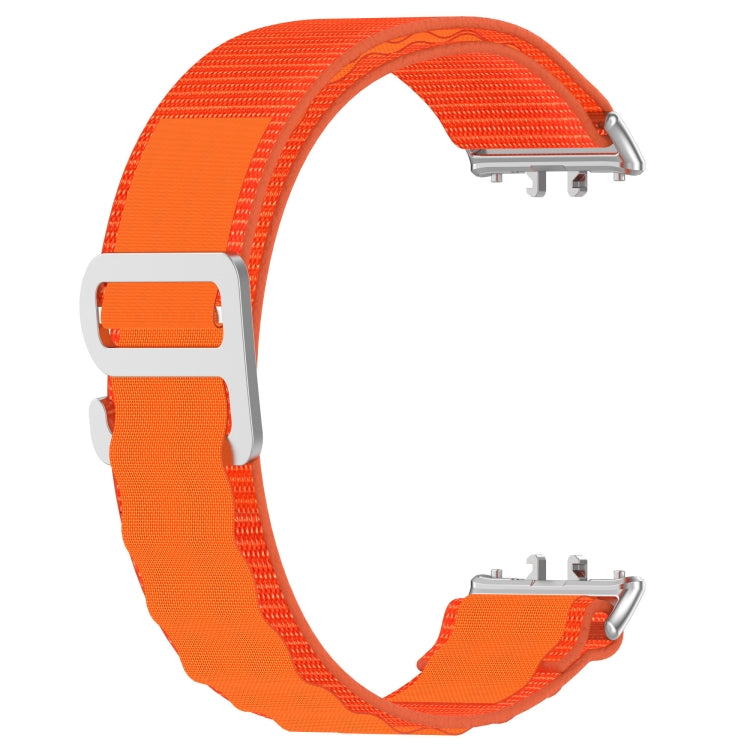 For Samsung Galaxy Fit 3 Nylon Canvas Watch Band(Orange) - Watch Bands by PMC Jewellery | Online Shopping South Africa | PMC Jewellery