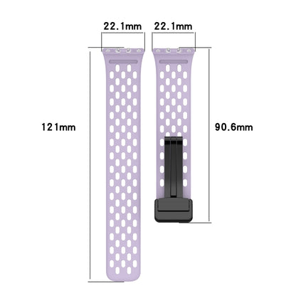 For Samsung Galaxy Fit 3 Hole Style Magnetic Folding Buckle Silicone Watch Band(White) - Watch Bands by PMC Jewellery | Online Shopping South Africa | PMC Jewellery