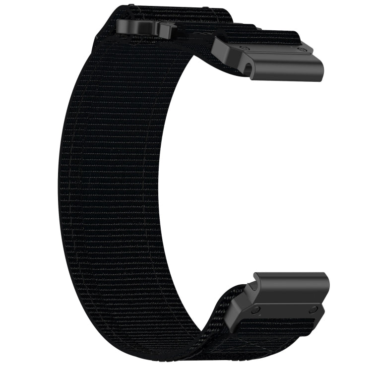 For Garmin Approach S62 22mm Nylon Hook And Loop Fastener Watch Band(Black) - Watch Bands by PMC Jewellery | Online Shopping South Africa | PMC Jewellery
