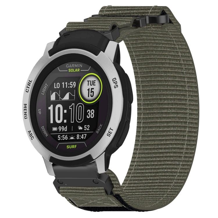 For Garmin Instinct 22mm Nylon Hook And Loop Fastener Watch Band(Grey) - Watch Bands by PMC Jewellery | Online Shopping South Africa | PMC Jewellery