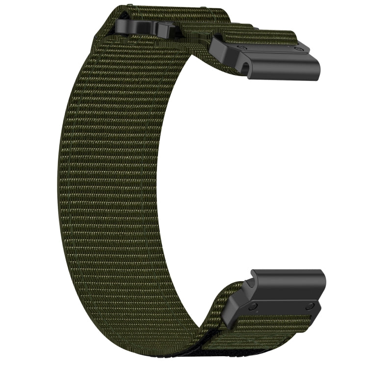 For Garmin Tactix 7 AMOLED 26mm Nylon Hook And Loop Fastener Watch Band(Army Green) - Watch Bands by PMC TechLife | Online Shopping South Africa | PMC TechLife