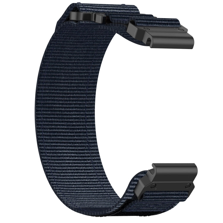 For Garmin Tactix 7 AMOLED 26mm Nylon Hook And Loop Fastener Watch Band(Blue) - Watch Bands by PMC TechLife | Online Shopping South Africa | PMC TechLife