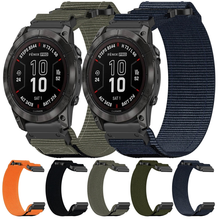 For Garmin Enduro 2 26mm Nylon Hook And Loop Fastener Watch Band(Grey) - Watch Bands by PMC TechLife | Online Shopping South Africa | PMC TechLife
