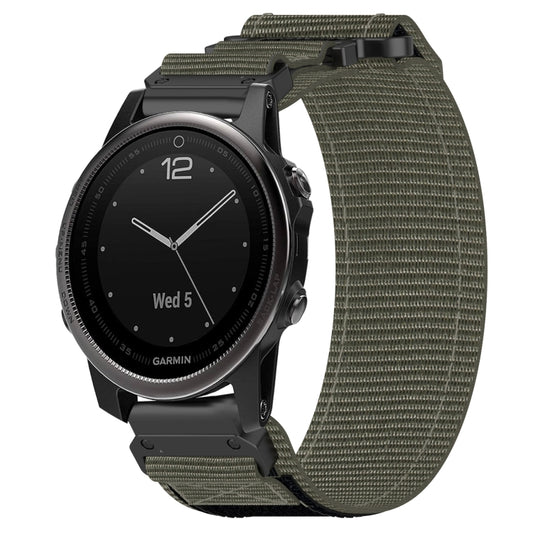 For Garmin Fenix 5S 20mm Nylon Hook And Loop Fastener Watch Band(Grey) - Watch Bands by PMC Jewellery | Online Shopping South Africa | PMC Jewellery