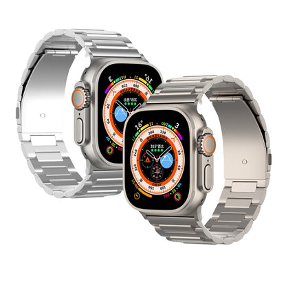 For Apple Watch Series 7 45mm I-Shaped Titanium Watch Band(Sliver) - Watch Bands by PMC Jewellery | Online Shopping South Africa | PMC Jewellery