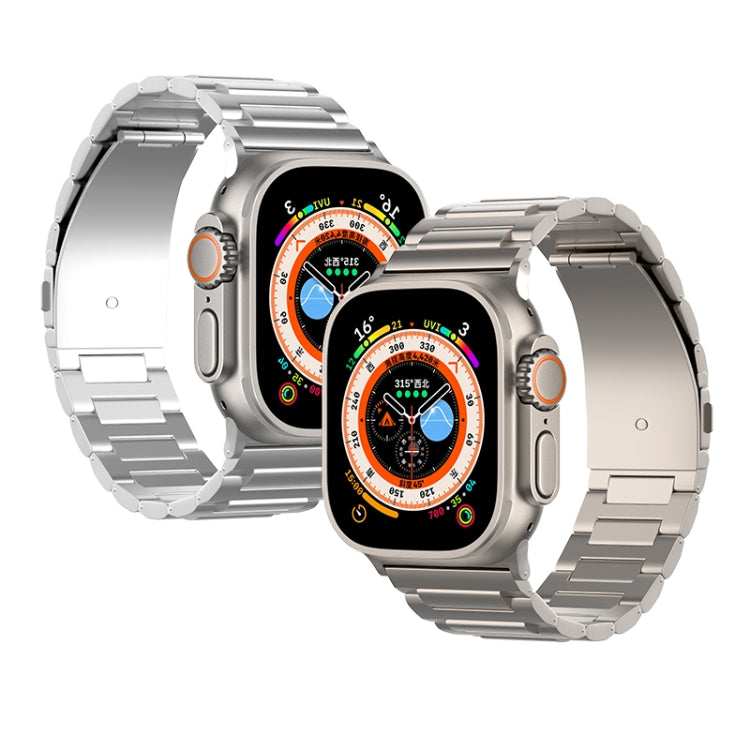 For Apple Watch Series 7 45mm I-Shaped Titanium Watch Band(Titanium) - Watch Bands by PMC Jewellery | Online Shopping South Africa | PMC Jewellery